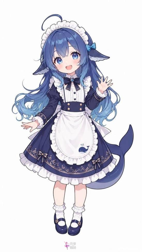 DeepSeek娘“蓝色肥鱼版”走红 网友表情包二创 DeepSeek娘“蓝色肥鱼版”走红 网友表情包二创