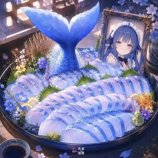 DeepSeek娘“蓝色肥鱼版”走红 网友表情包二创 DeepSeek娘“蓝色肥鱼版”走红 网友表情包二创